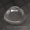 disposable transparent PET plastic flat cap for cup